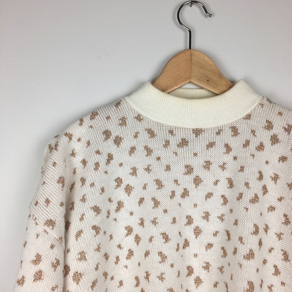 Vintage Sparkly Cheetah Print Sweater - Picture 4 of 8